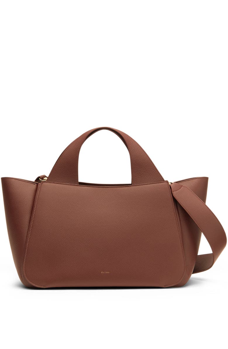 Cuyana Mila Satchel, Main, color, Dark Chestnut