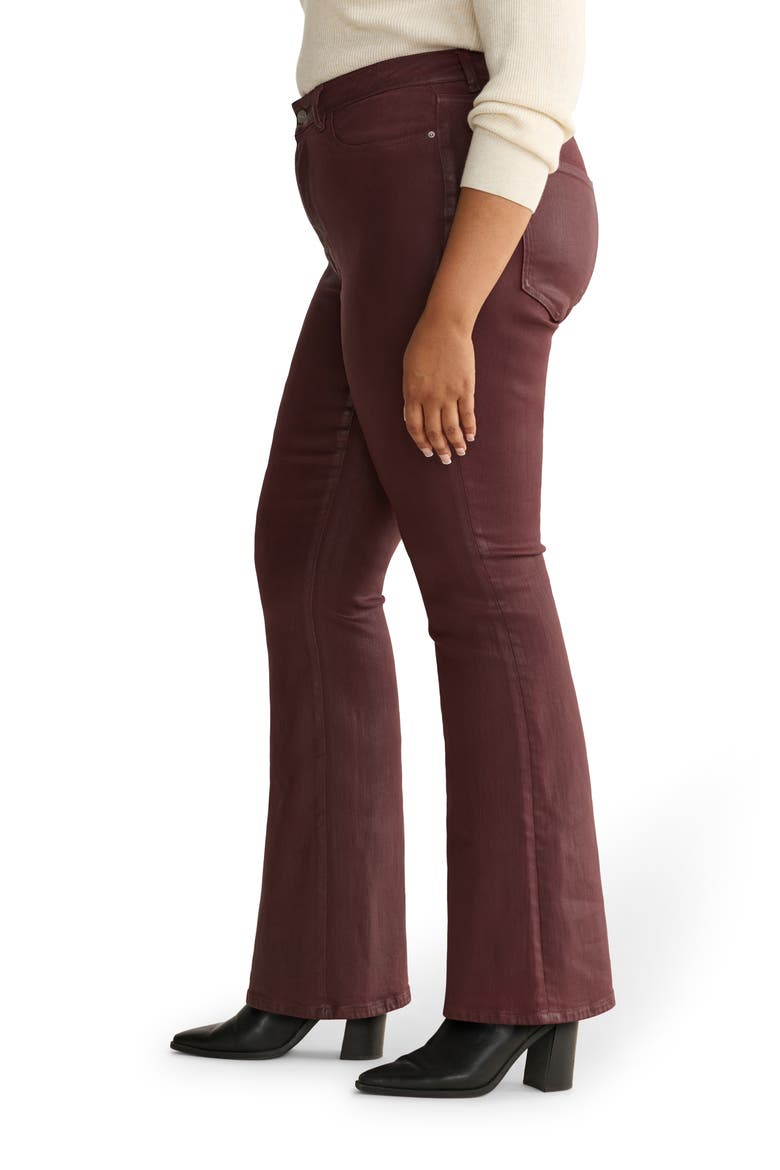 NAO Coated High Waist Bootcut Jeans, Alternate, color, COATED OXBLOOD