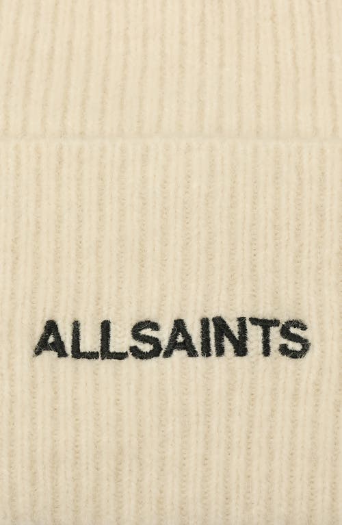 Allsaints Underground Rib Beanie In Yellow