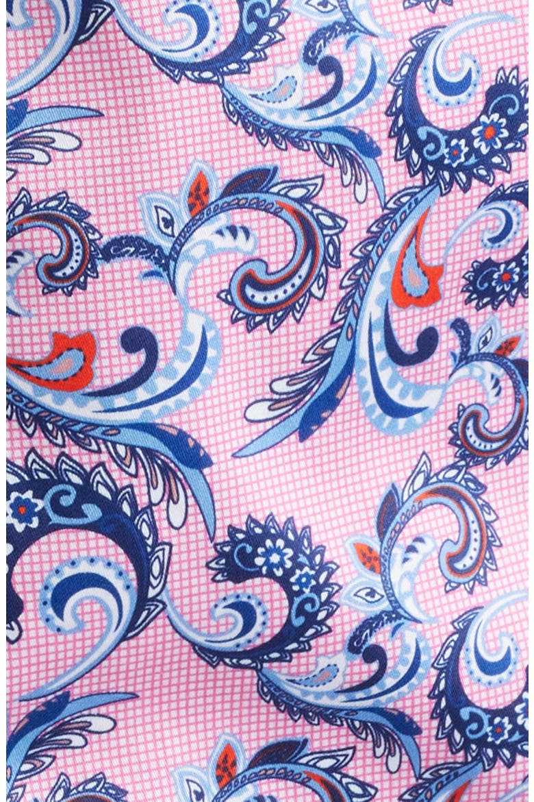 Paisley Print Cotton Button-Up Shirt, Alternate, color, PINK