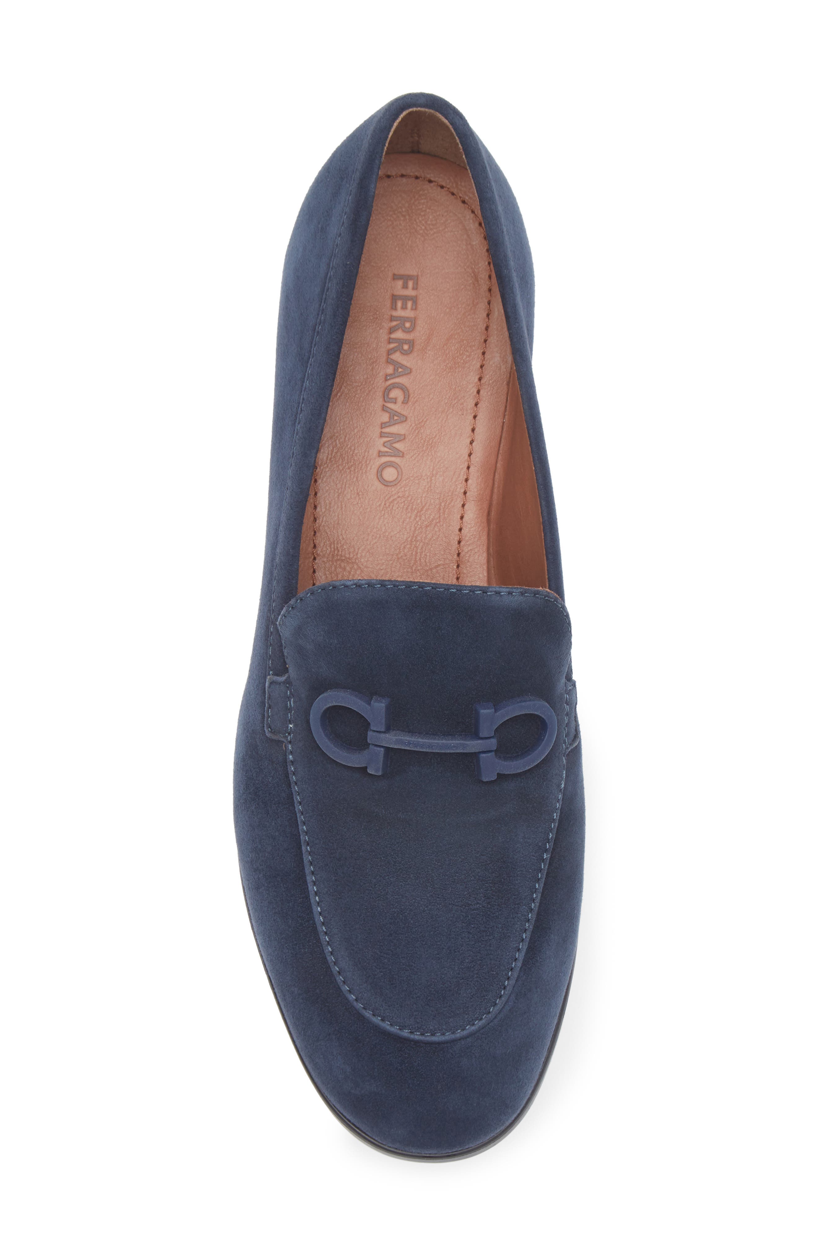 FERRAGAMO Soldy Gancio Loafer, Alternate, color, Navy Naturale Naturale