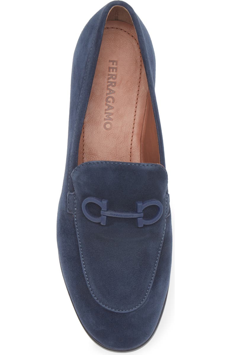 FERRAGAMO Soldy Gancio Loafer, Alternate, color, Navy Naturale Naturale