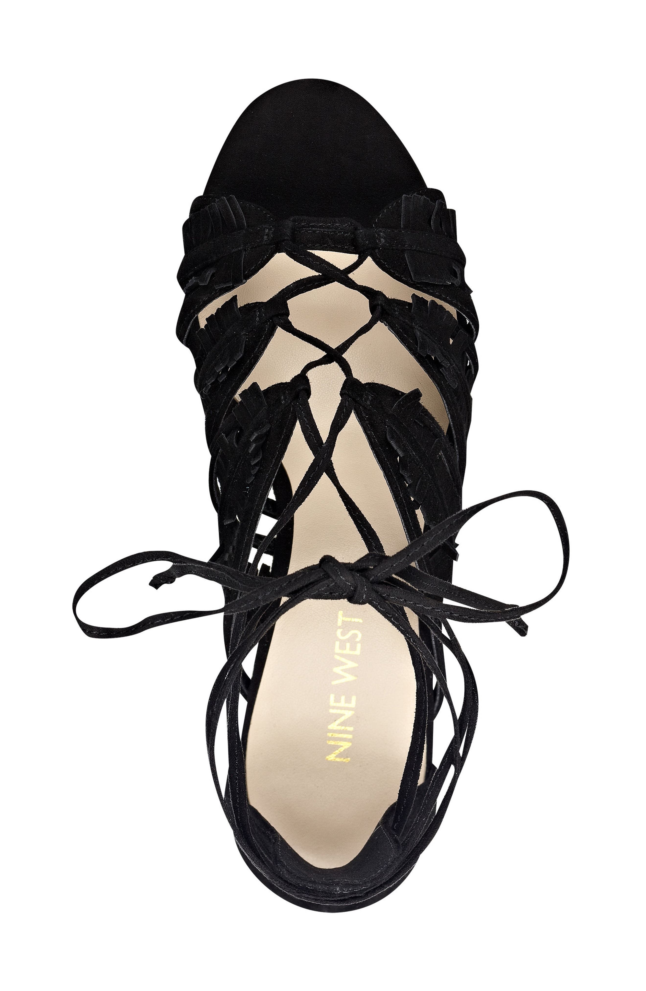 Nine West Genie Lace-Up Sandal, Alternate, color, 