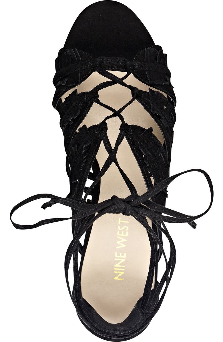 Nine West Genie Lace-Up Sandal, Alternate, color,