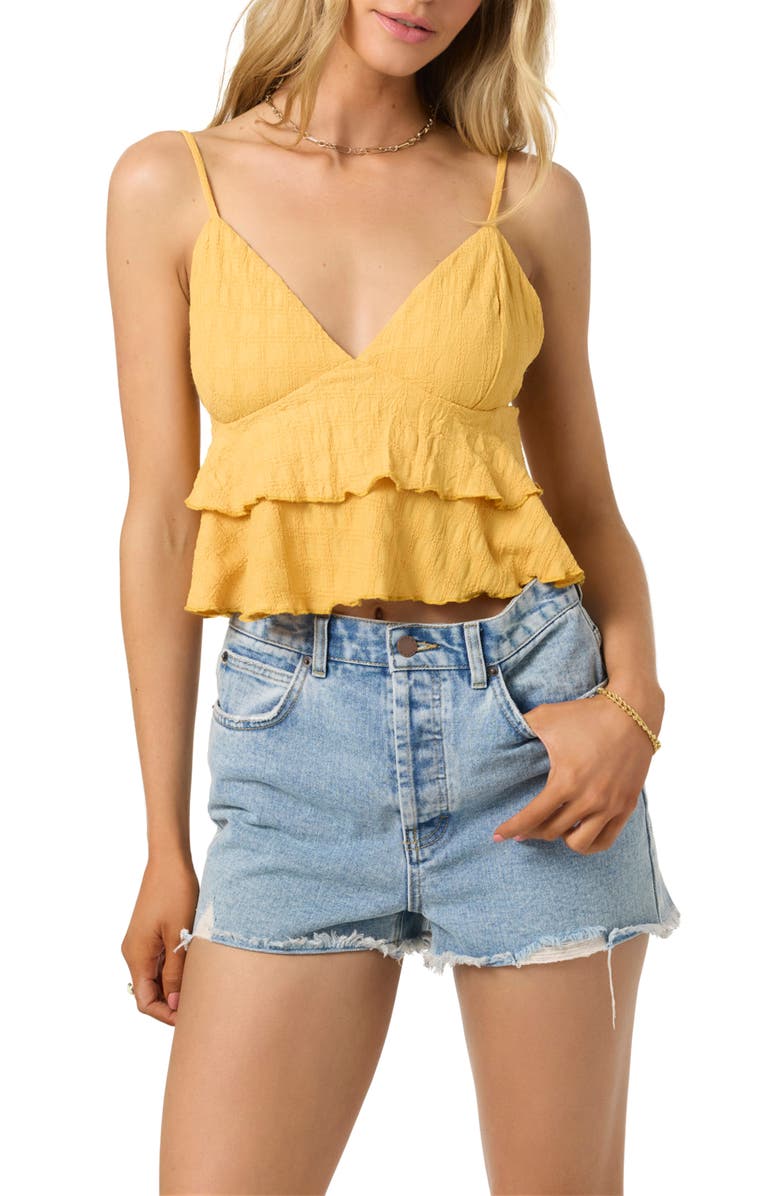 O'Neill Chloey Gauze Camisole, Main, color, Bright Gold