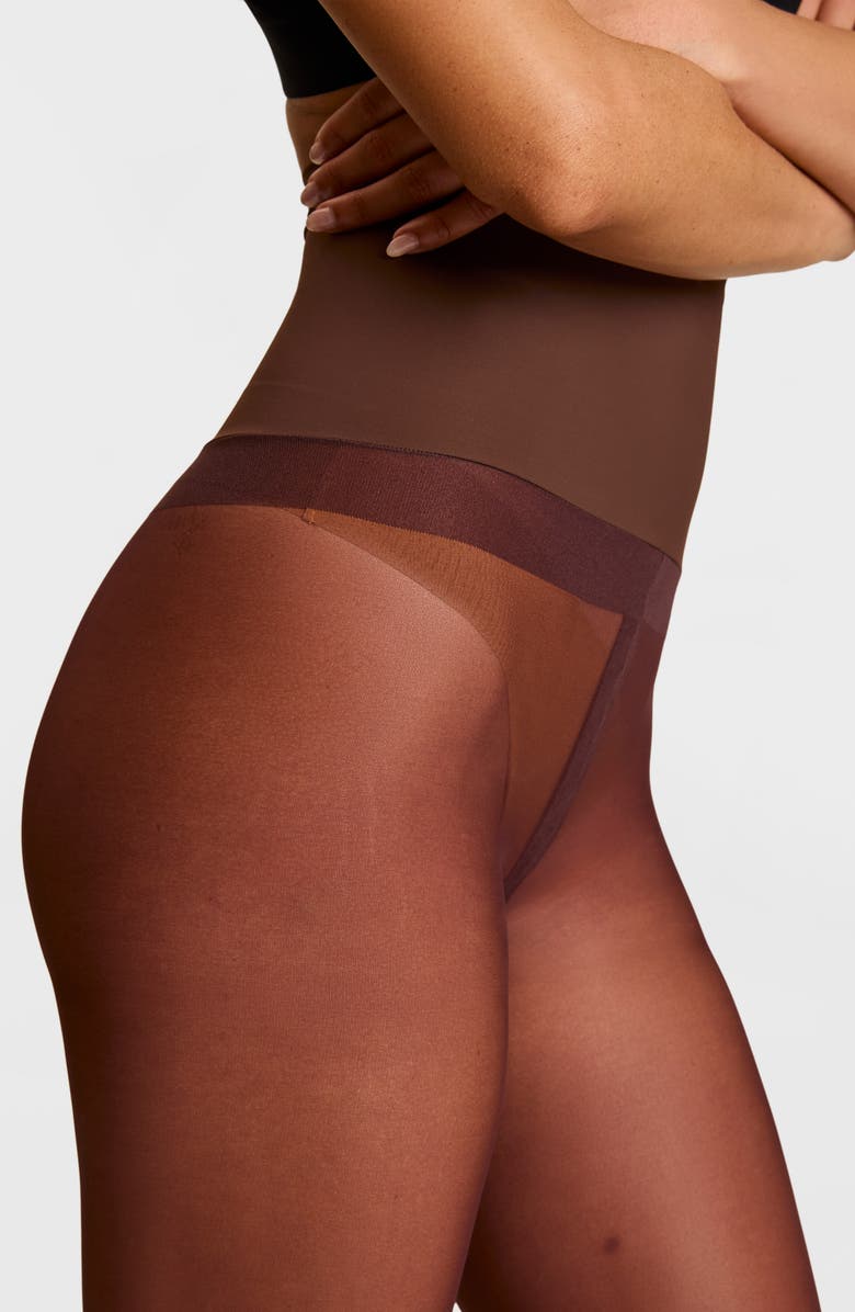 Commando Premium Sheer Tights, Alternate, color, Oxblood