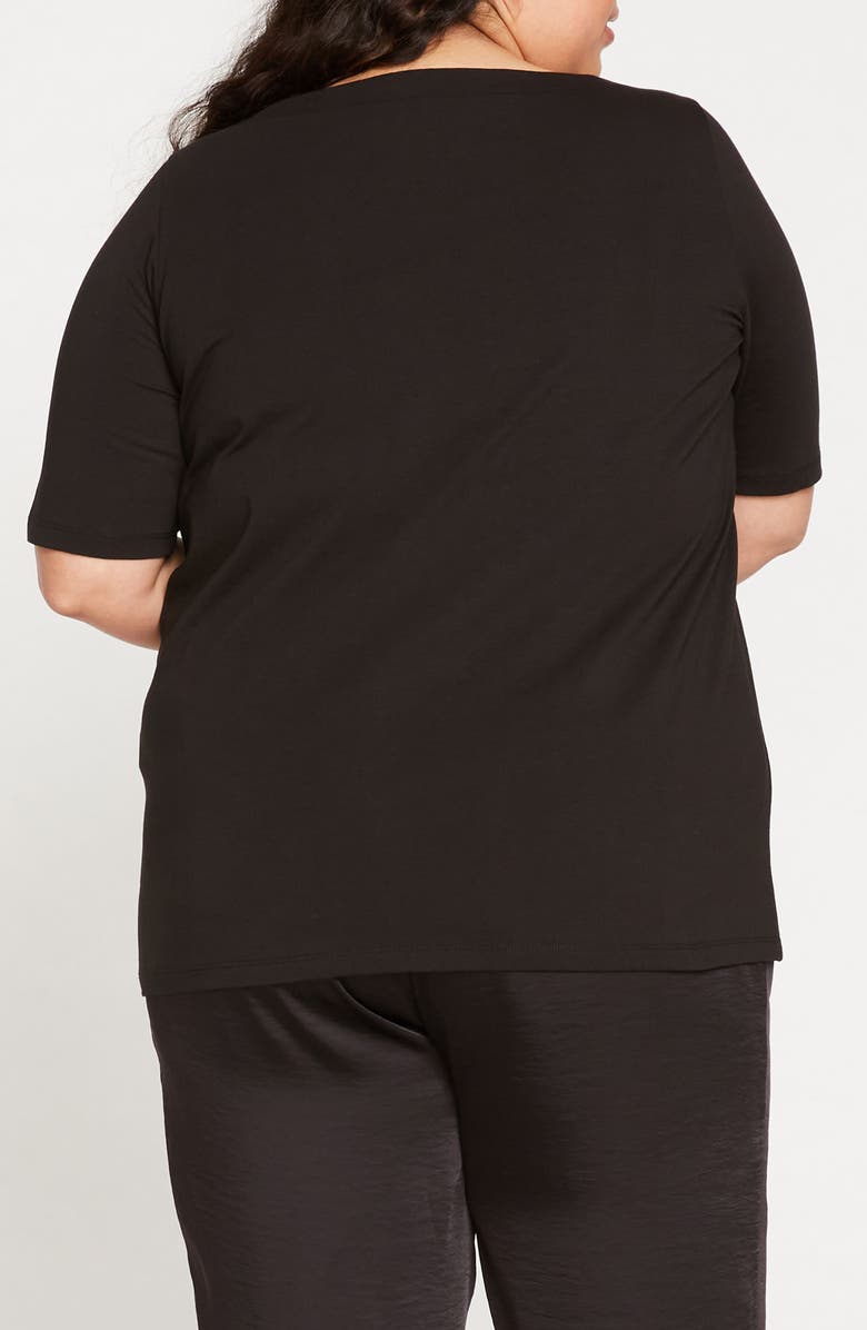 Universal Standard Bella Boatneck Stretch Pima Cotton Top, Alternate, color, 