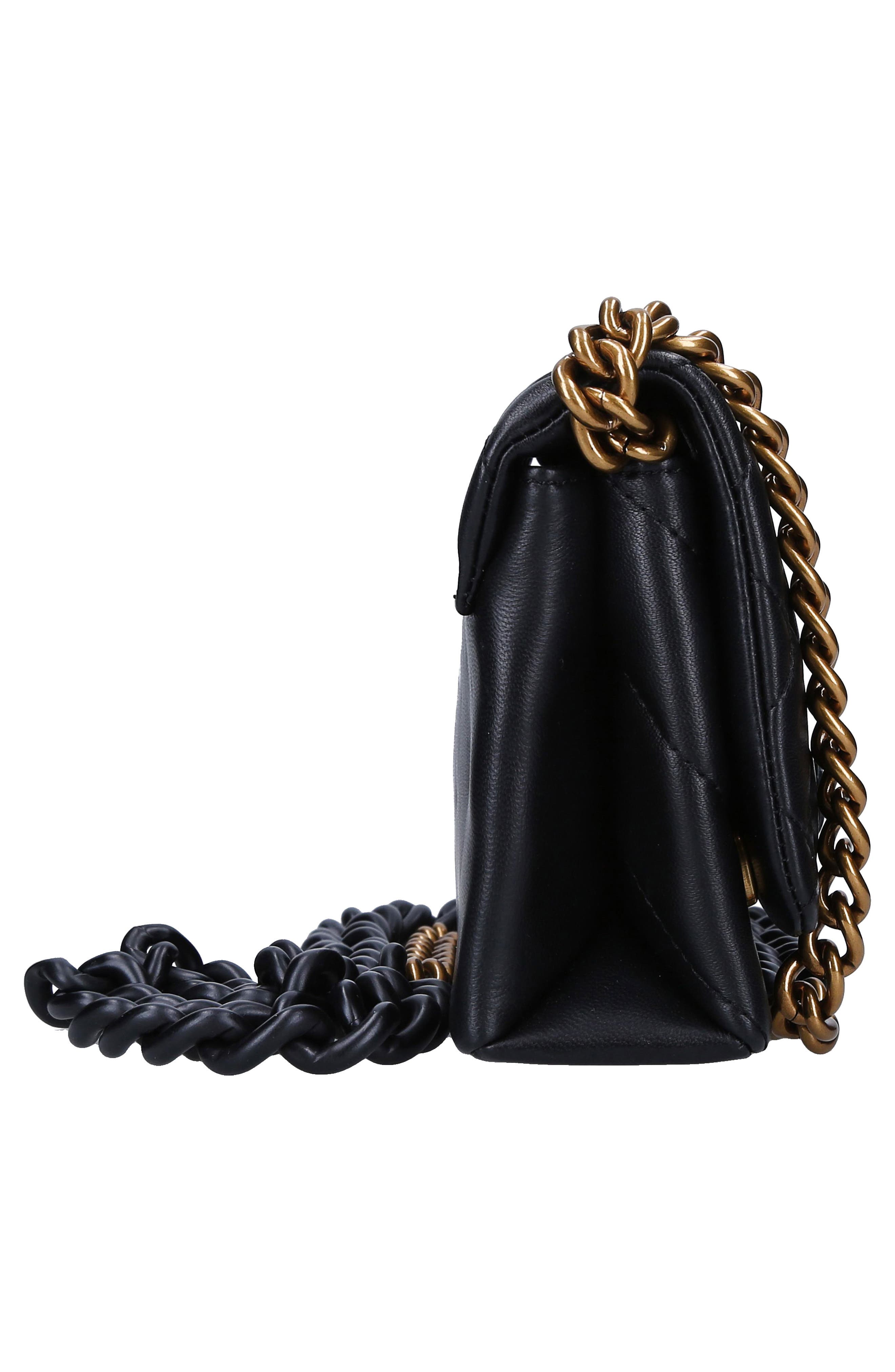 Kurt Geiger London Mini Kensington Quilted Leather Crossbody Bag, Alternate, color, Charcoal