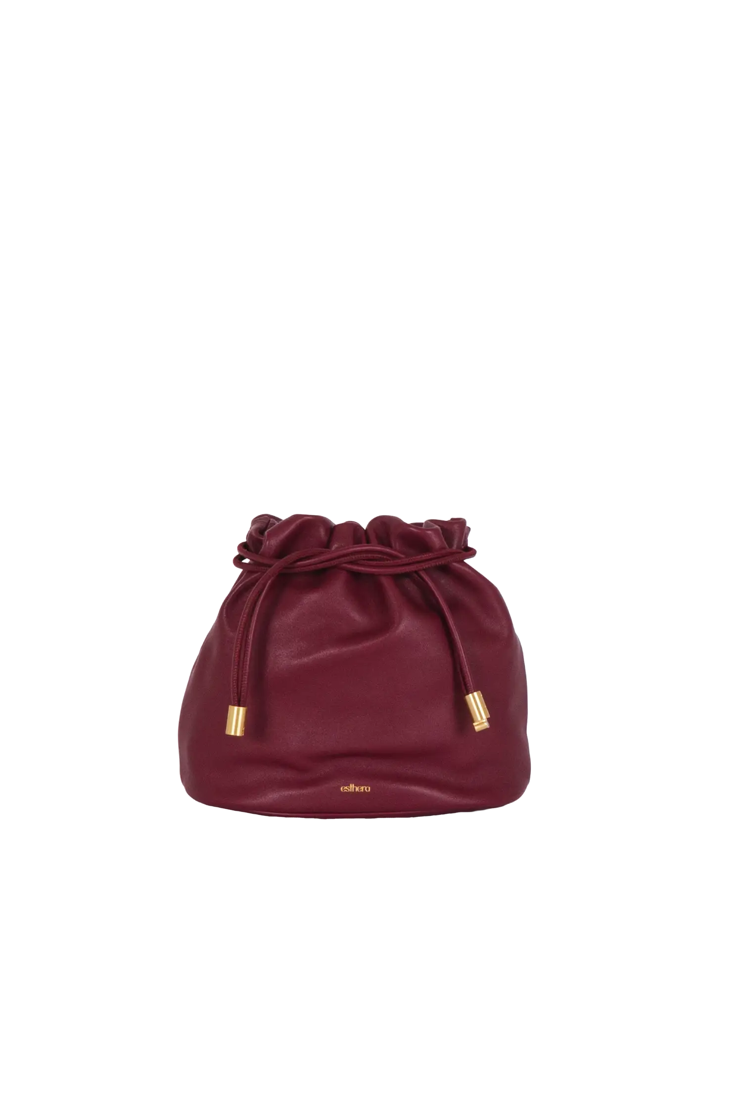 Leather Pouch Bag, Alternate, color, Burgundy
