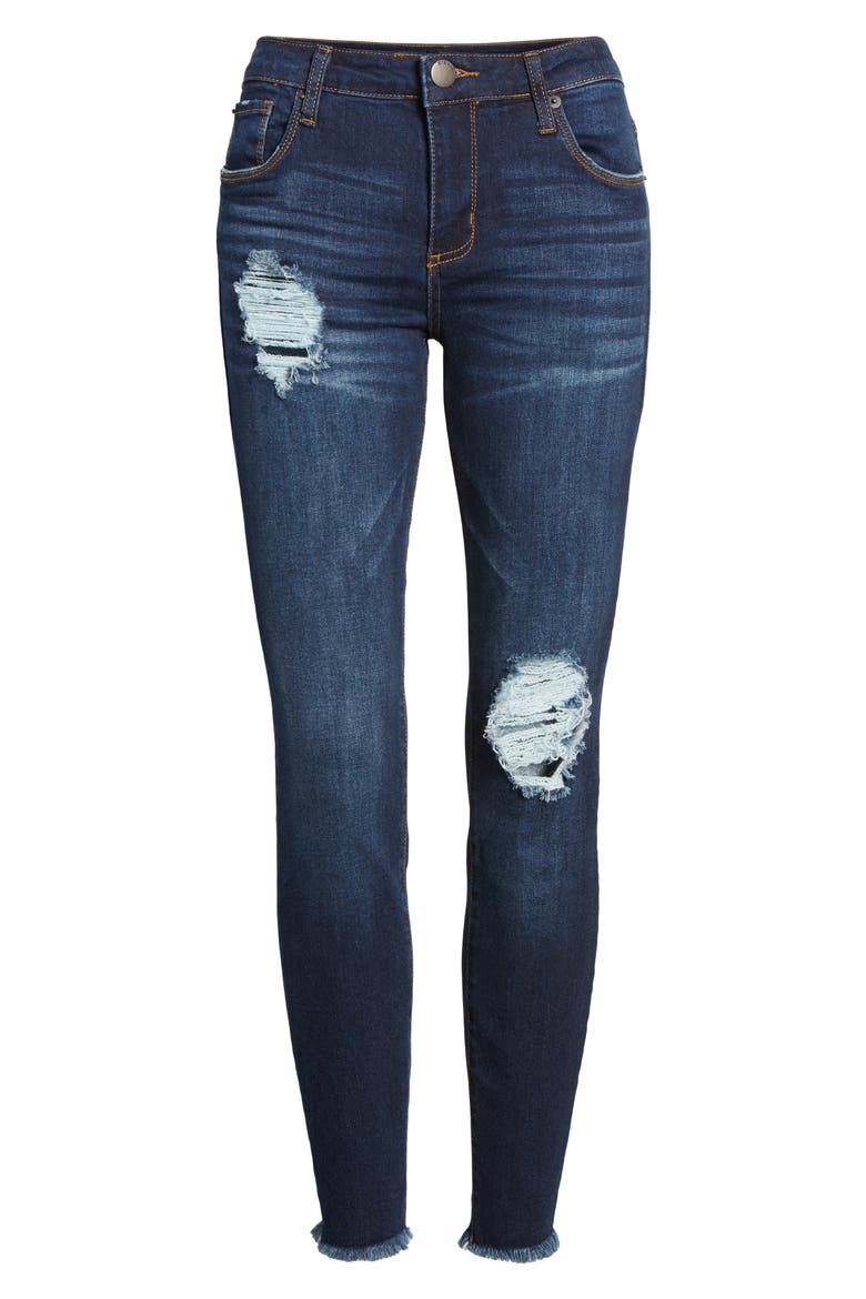 Emma Frayed Hem Ankle Skinny Jeans, Alternate, color, NORTH LA CANADA