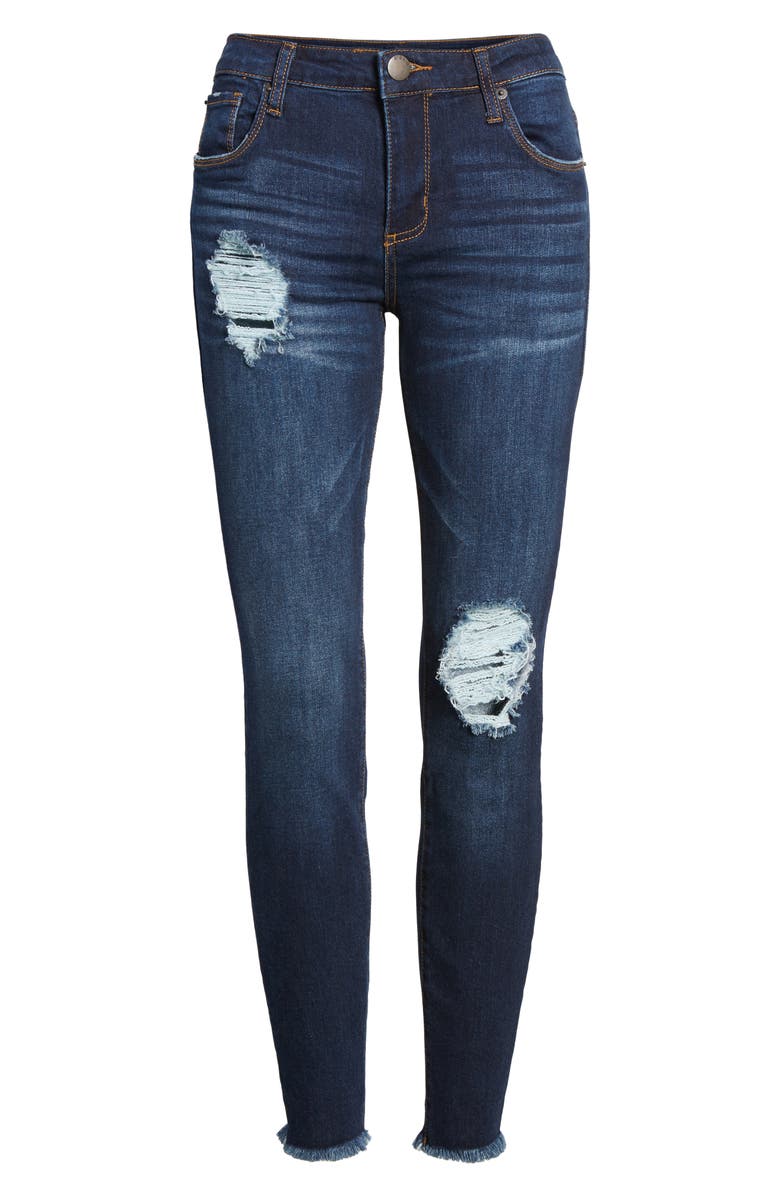 STS Blue Emma Frayed Hem Ankle Skinny Jeans, Alternate, color,