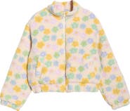 All in Favor Floral High Pile Fleece Jacket
