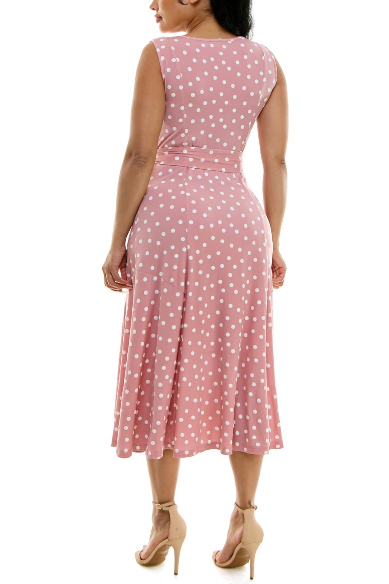 Crewneck Sleeveless Midi Dress, Alternate, color, DUSTY ROSE