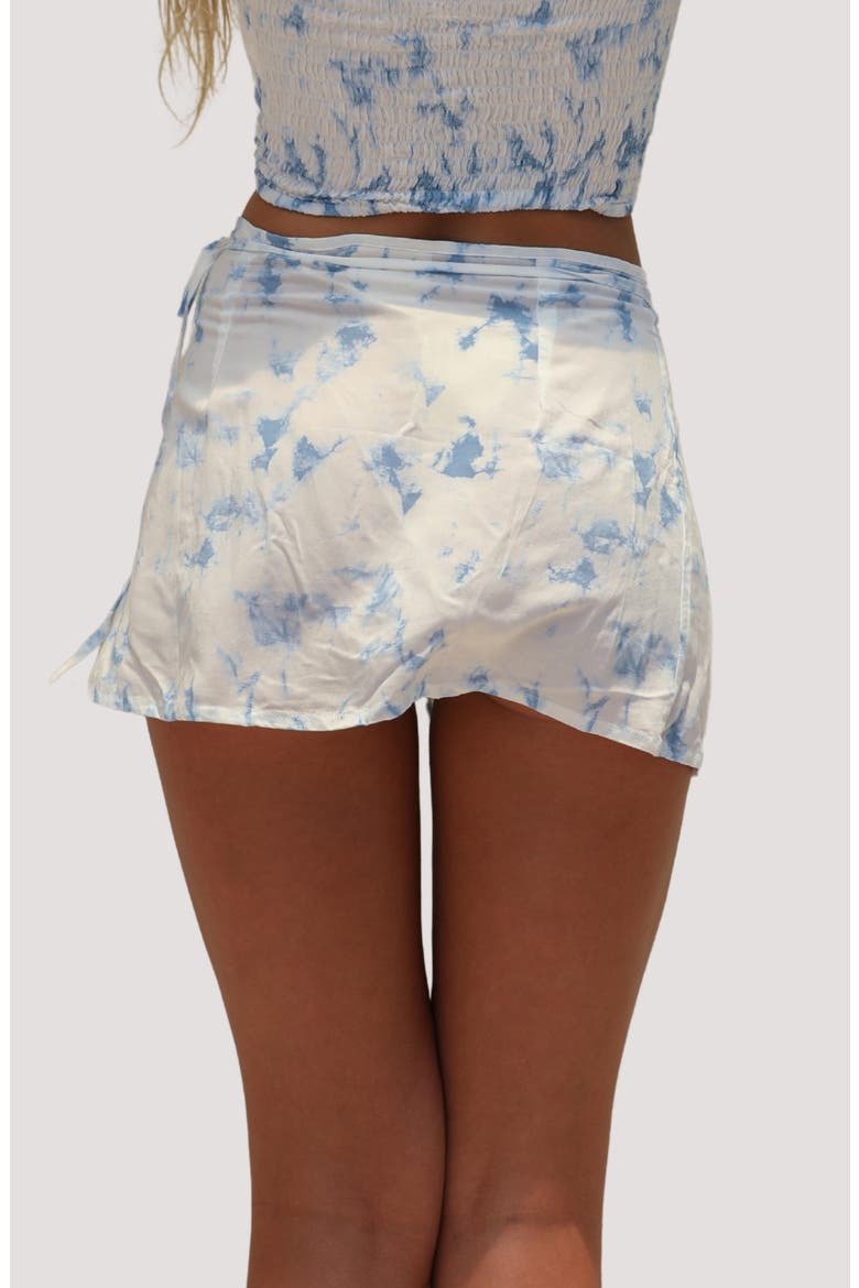 Sola Miniskirt Cover-Up, Alternate, color, SKY DREAM