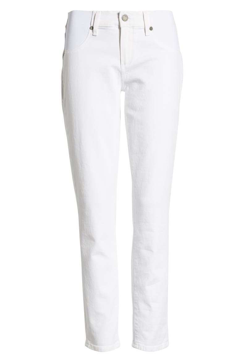 'Skyline' Ankle Peg Skinny Maternity Jeans, Alternate, color, OPTIC WHITE