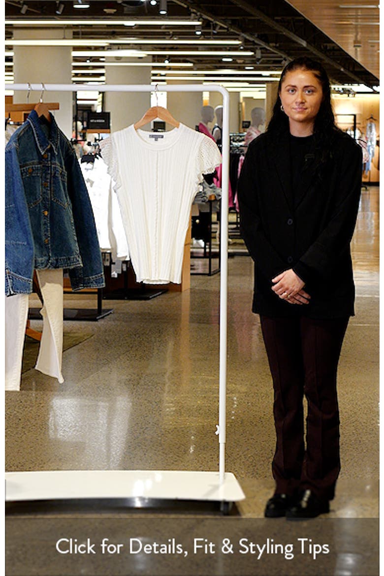 Pointelle Flutter Sleeve Sweater video