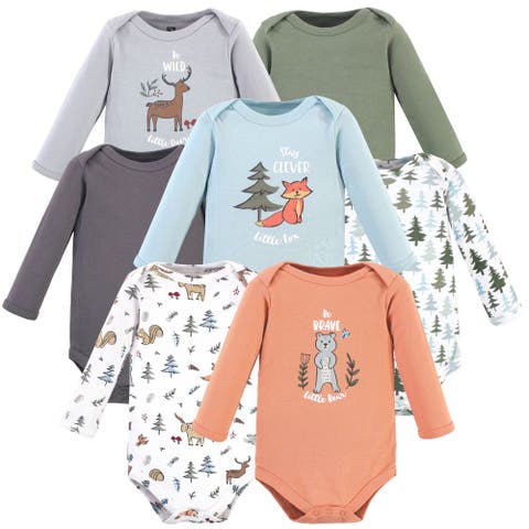 Cotton Long-Sleeve Bodysuits 7-Pack (Baby)