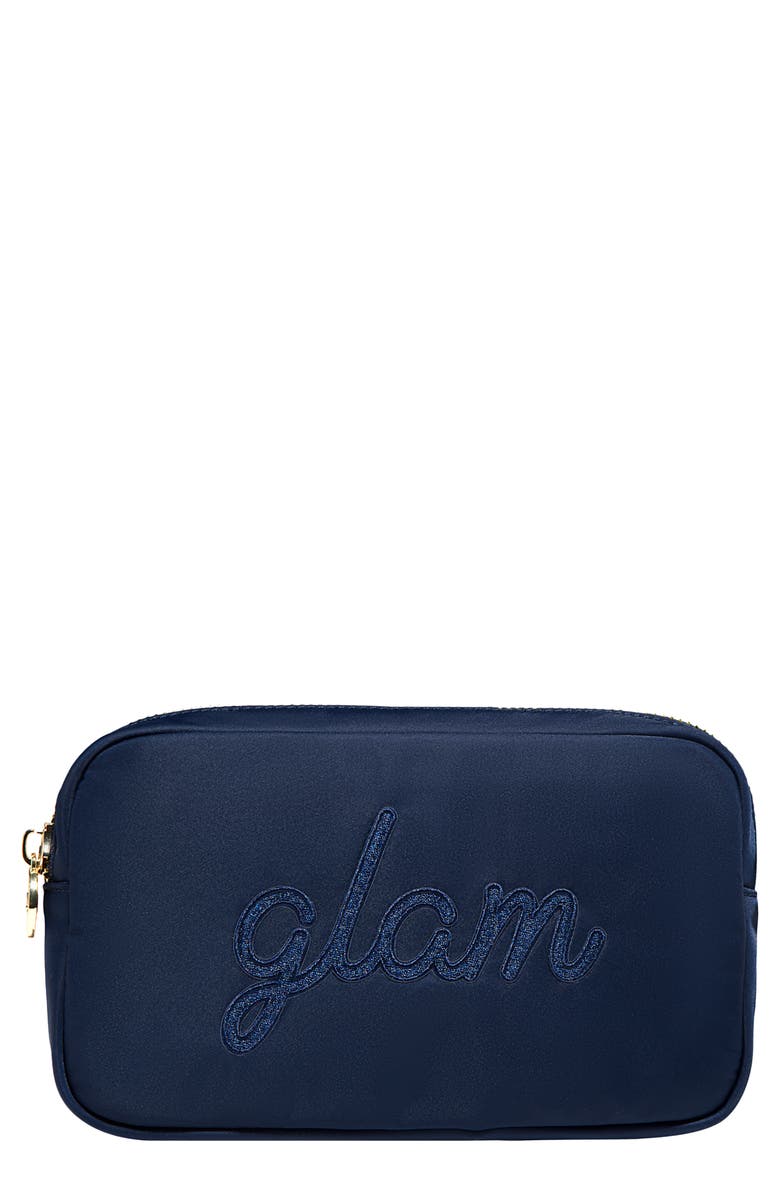 Stoney Clover Lane Small Glam Pouch, Main, color, Sapphire