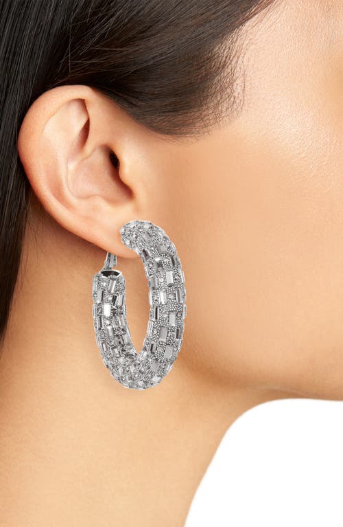 Tasha Beaded Rhinestone Hoop Earrings