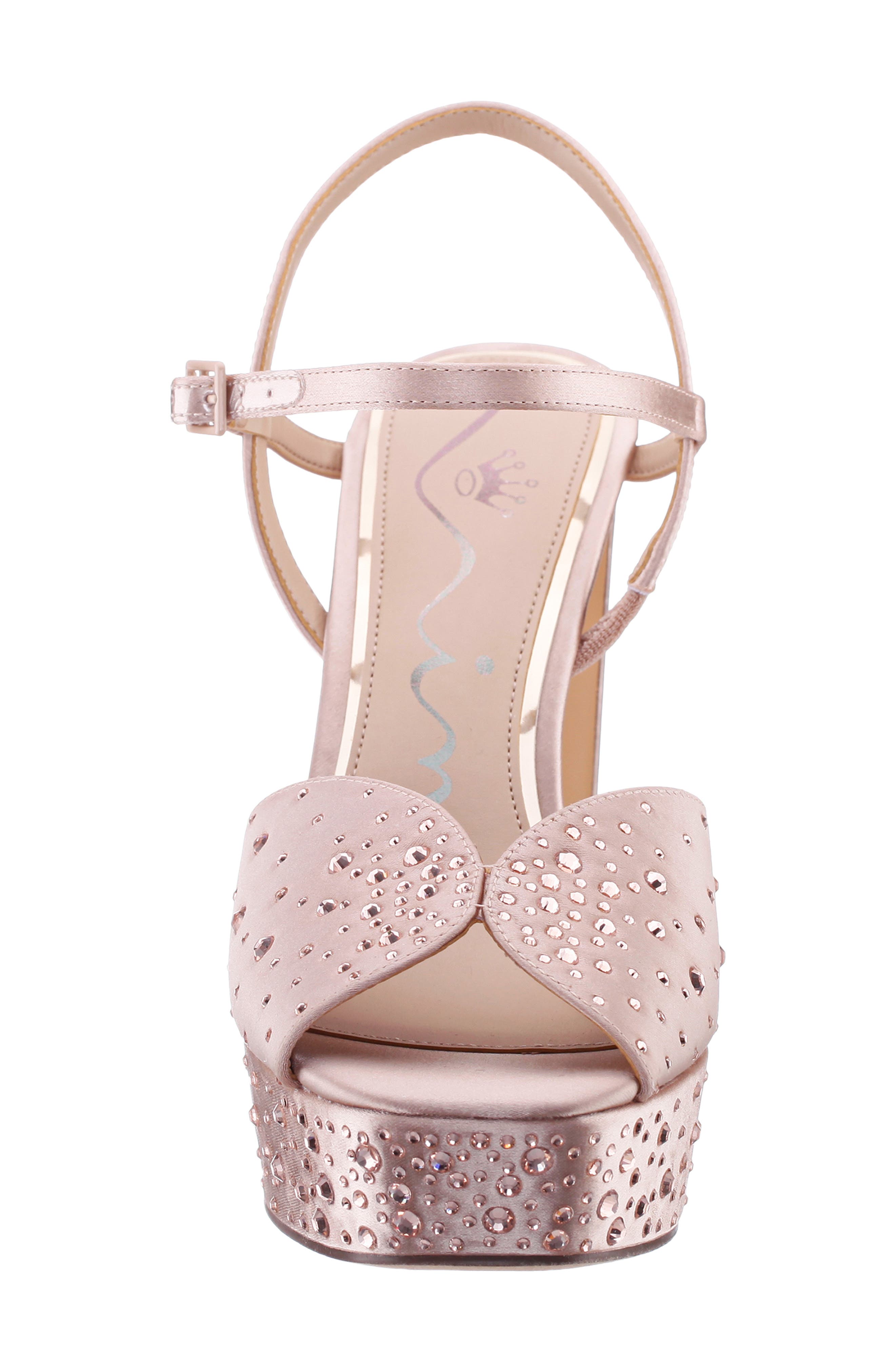 Addison Slingback Peep Toe Platform Sandal, Alternate, color, PEARL ROSE