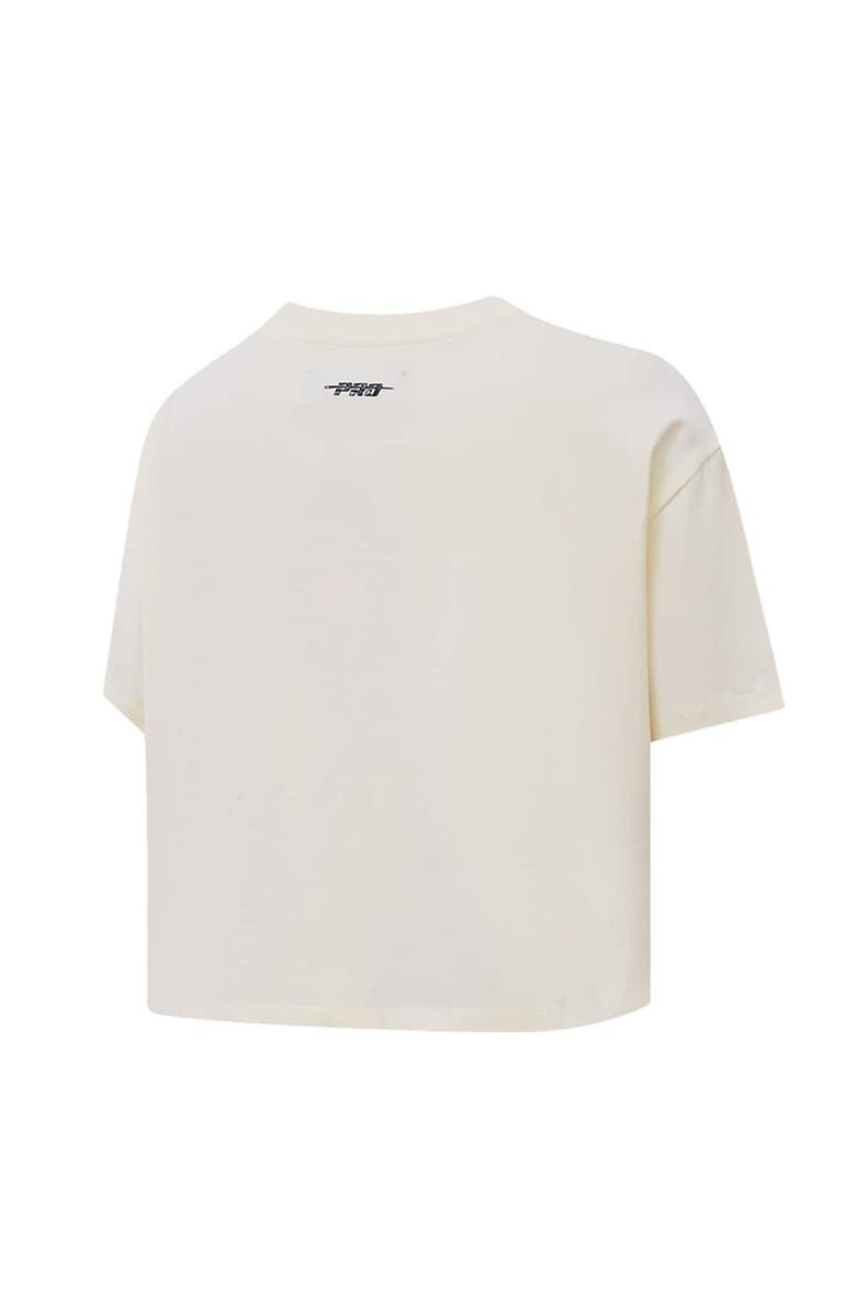 PRO STANDARD Women's Pro Standard Cream Los Angeles Rams Retro Classic Boxy Cropped T-Shirt, Alternate, color,