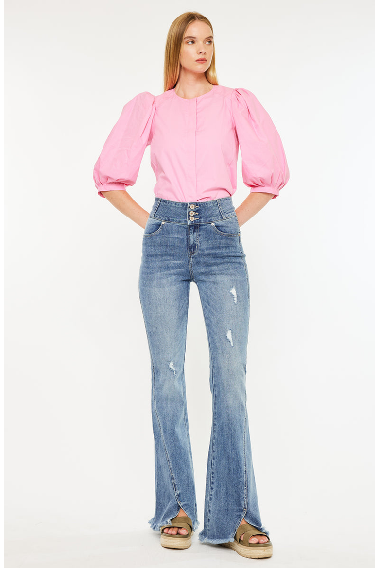 Miranda Ultra High Rise Flare Jeans, Alternate, color, Medium Wash