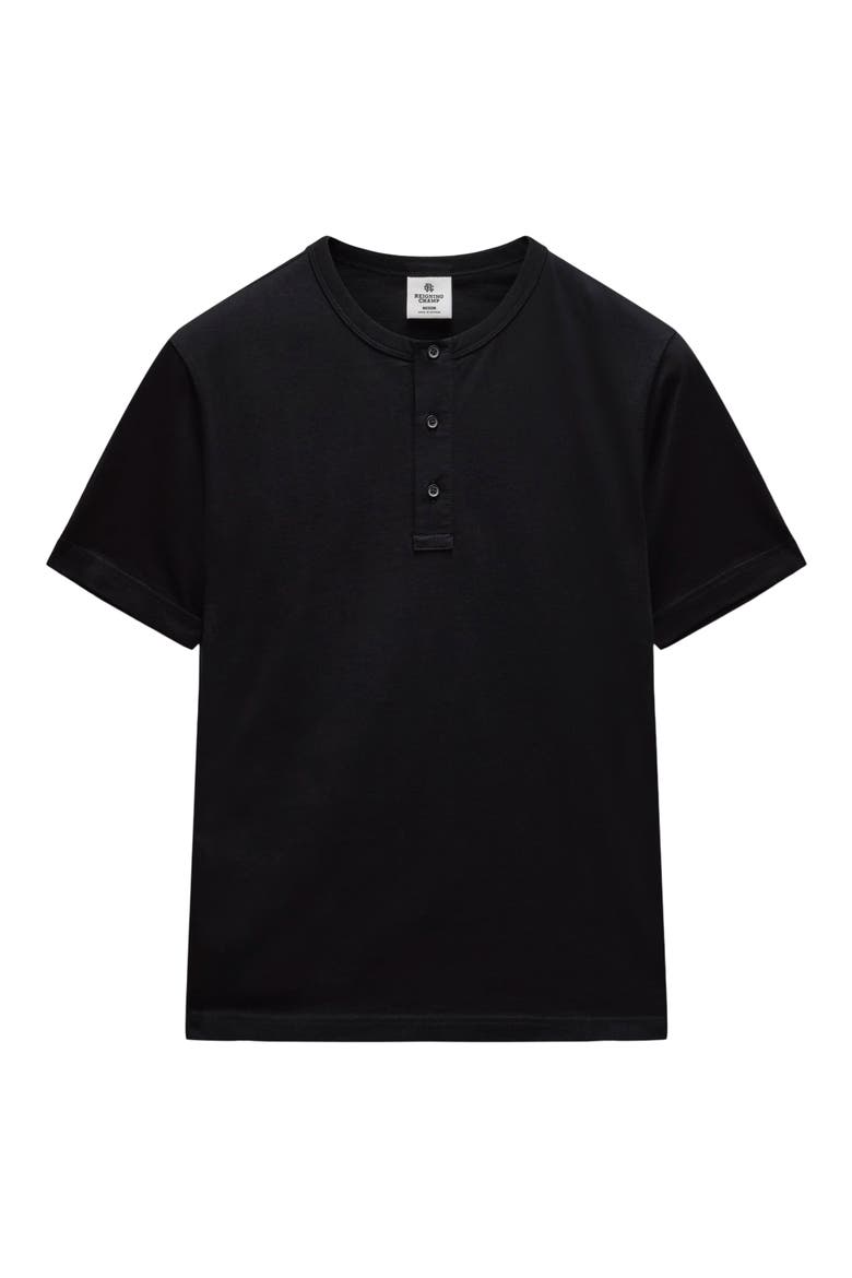 Lightweight Jersey Henley, Alternate, color, BLACK