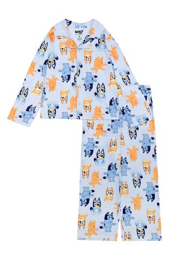 Ame Bluey Fitted Two-piece Pajamas In Blue