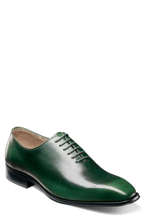 Stacy Adams Hallquist Embellished Toe Wholecut Shoe In Green