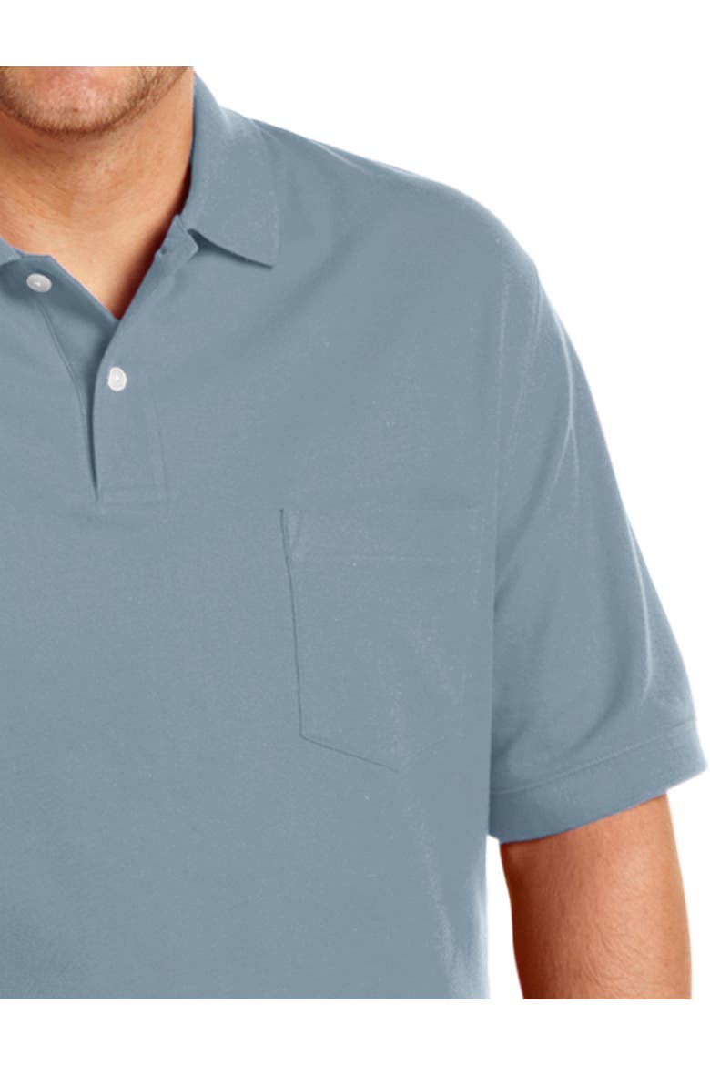Big & Tall Pocket Piqué Polo Shirt, Alternate, color, TRADEWINDS