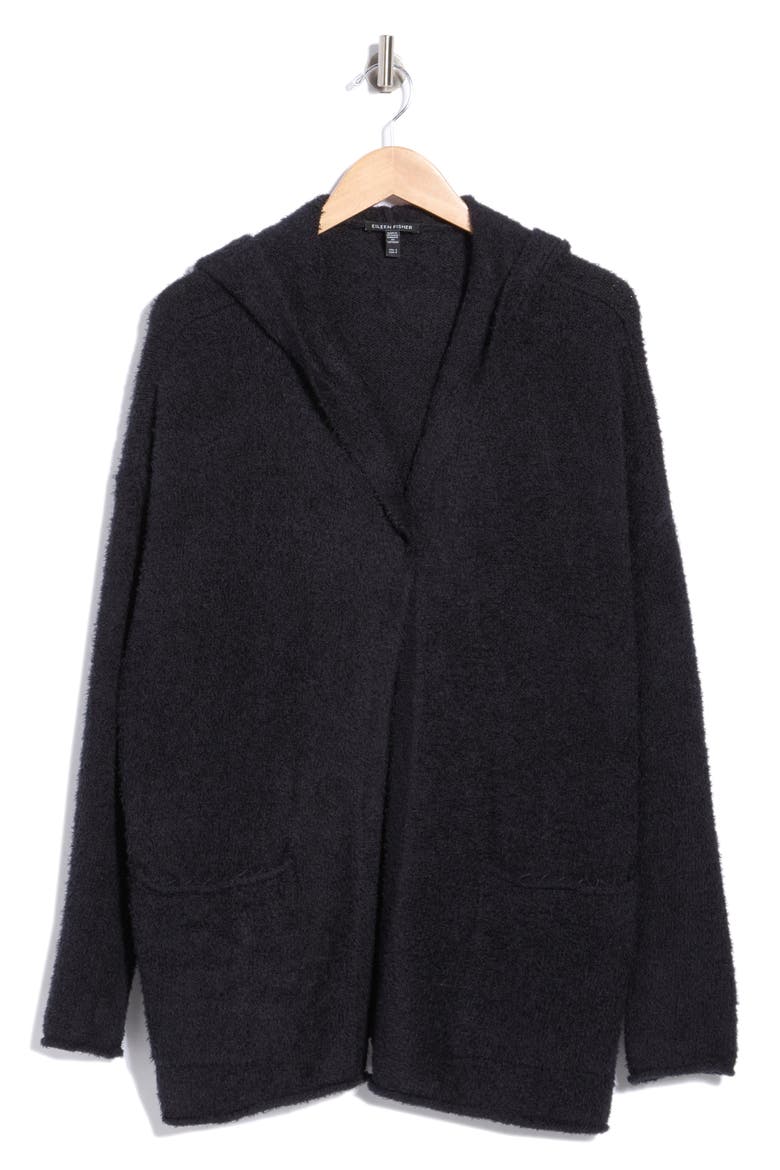 Hooded Cardigan, Main, color, BLACK