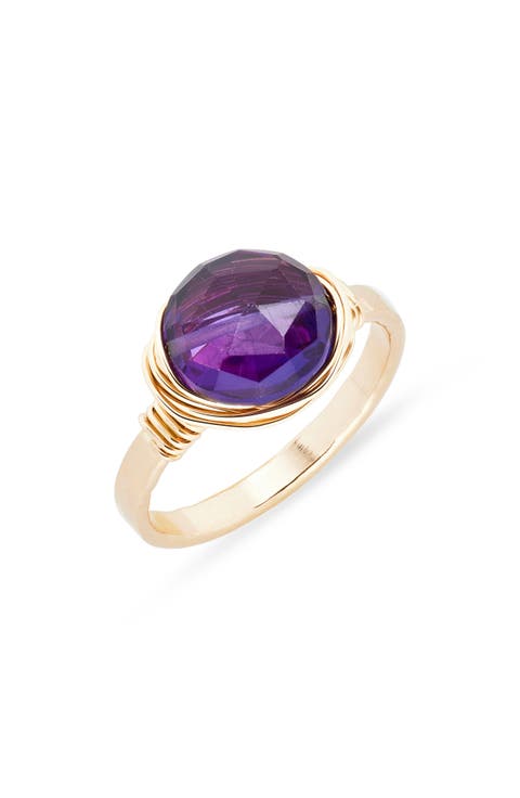 Semiprecious Stone Wire-Wrapped Ring