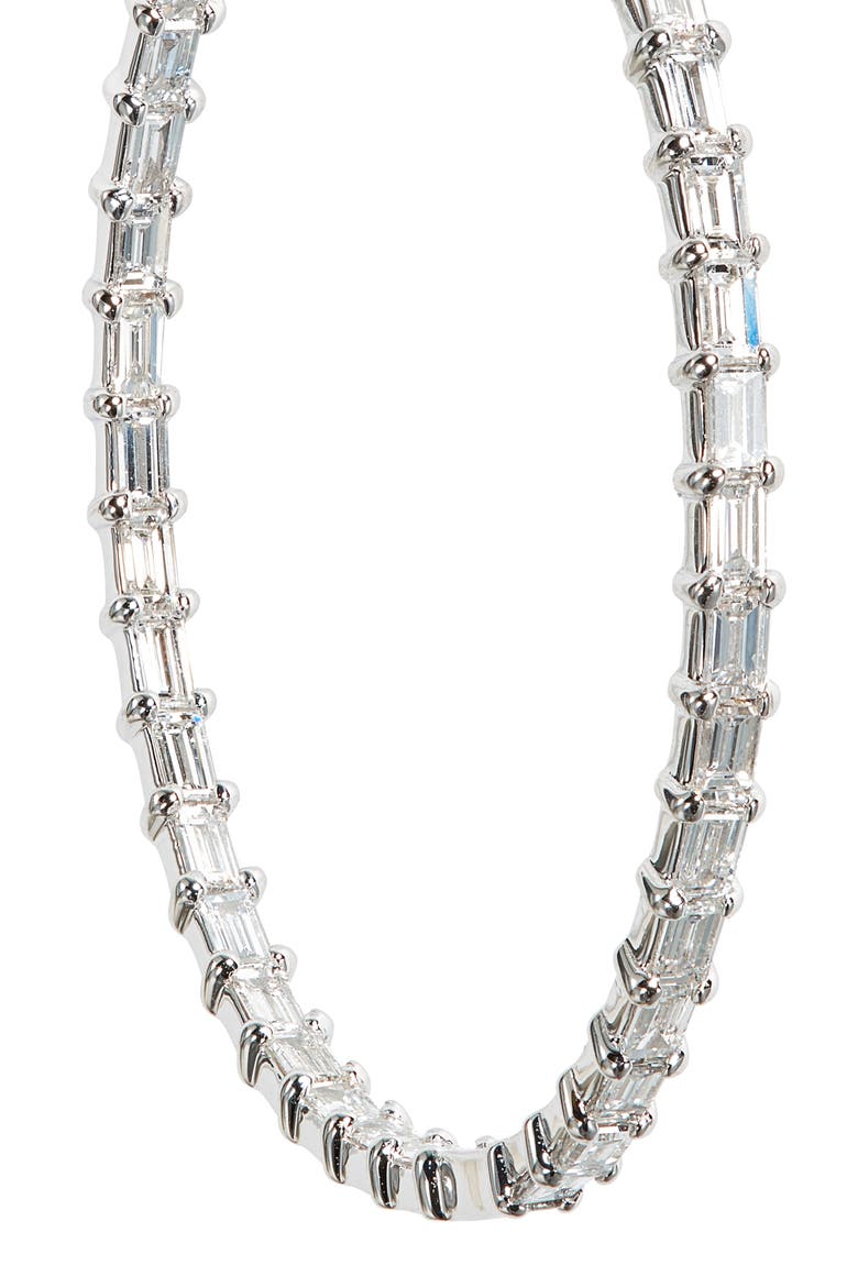 14K Gold Diamond Inside Out Hoop Earrings, Alternate, color, WHITE GOLD
