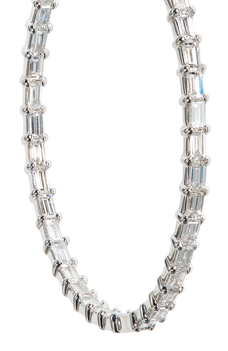 LANA 14K Gold Diamond Inside Out Hoop Earrings, Alternate, color, White Gold