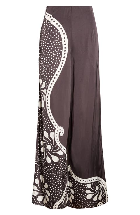 Valiant Panelled Silk & Lace Maxi Skirt