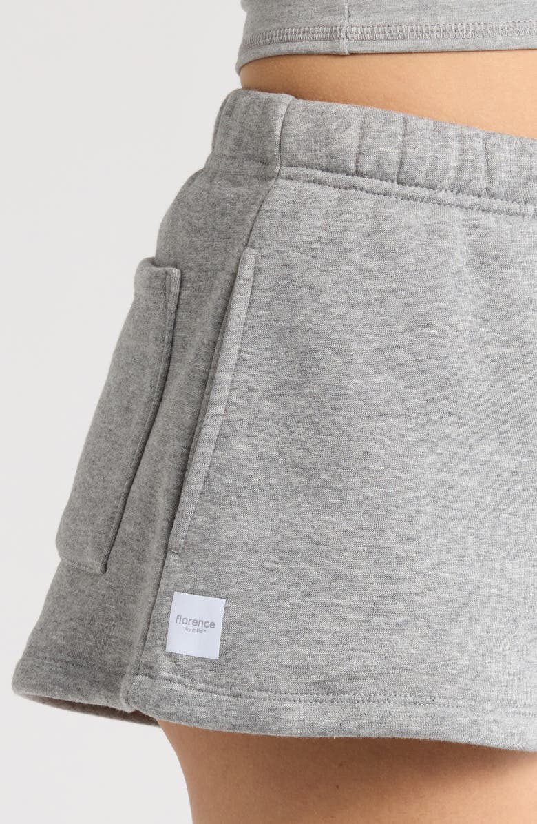 Florence by Mills Cozy Crush Sweat Shorts, Alternate, color, Heather Grey