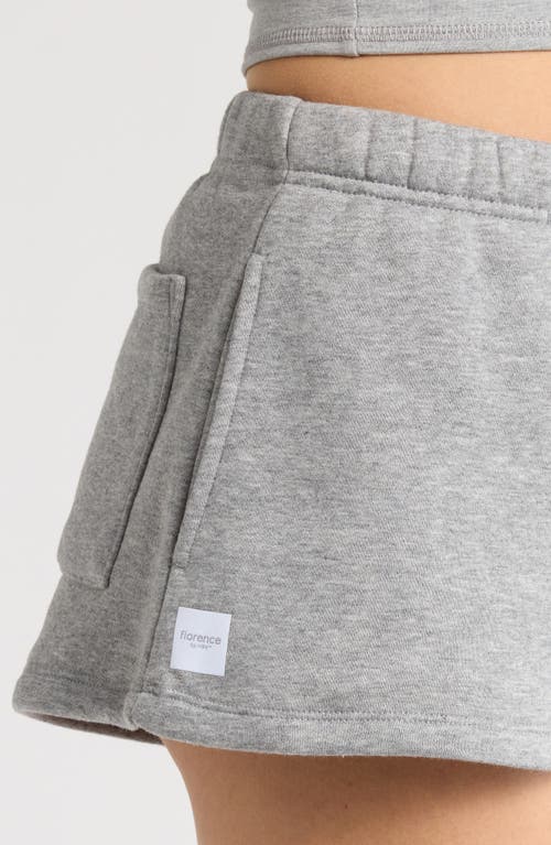 Shop Florence By Mills Cozy Crush Sweat Shorts In Heather Grey