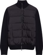 Moncler Quilted Down & Virgin Wool Cardigan