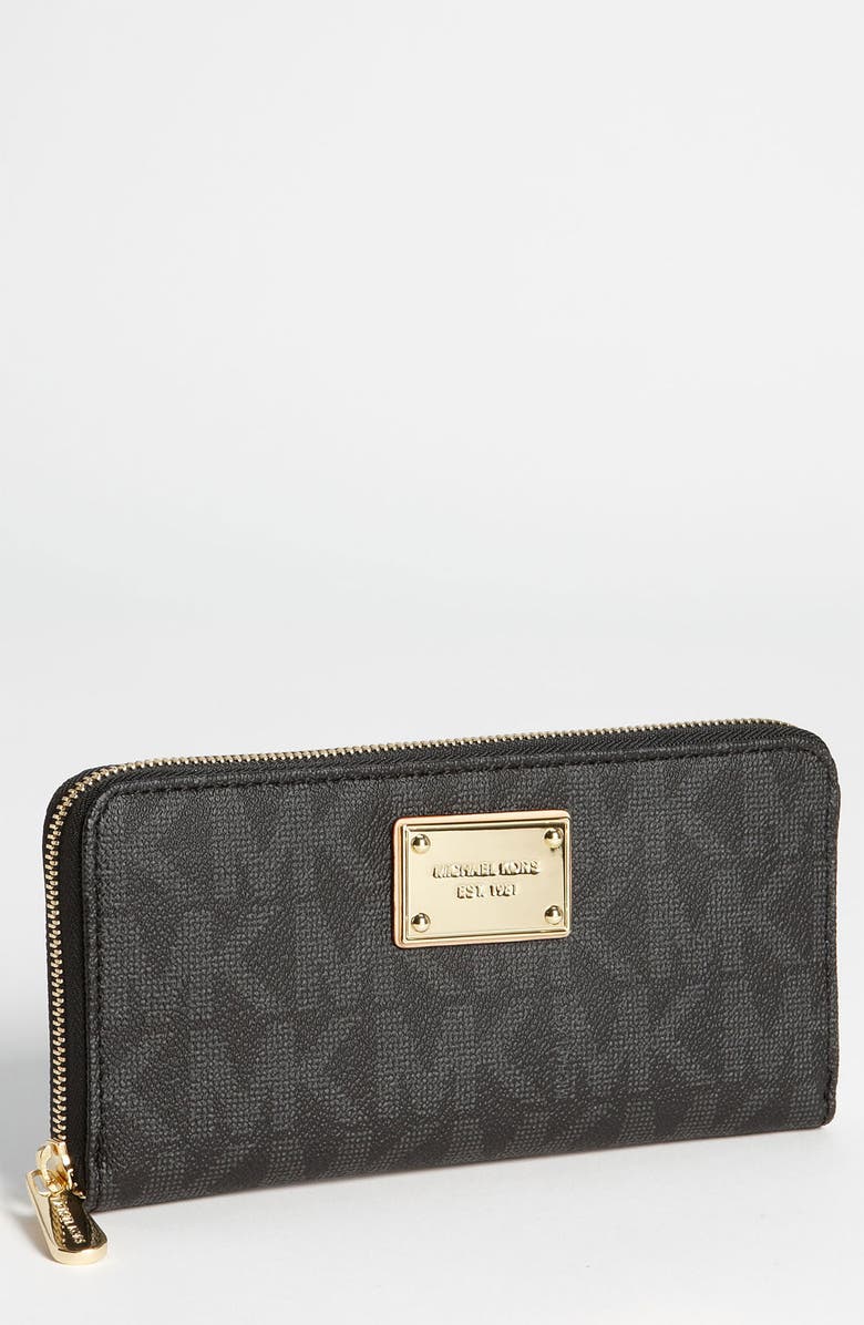 MICHAEL Michael Kors 'Jet Set' Zip Around Wallet, Main, color,