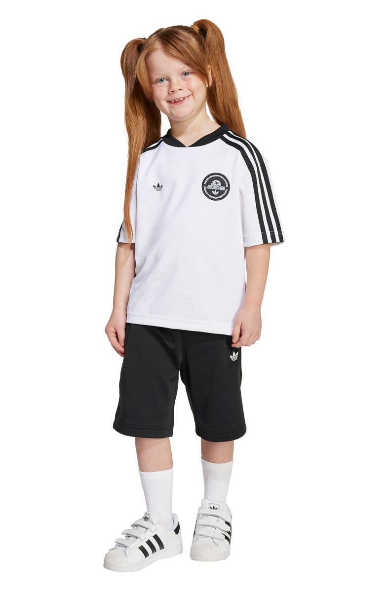 adidas Jacquard T-Shirt & Shorts Set, Alternate, color, White