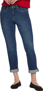 NYDJ Sheri Cuffed Straight Leg Jeans