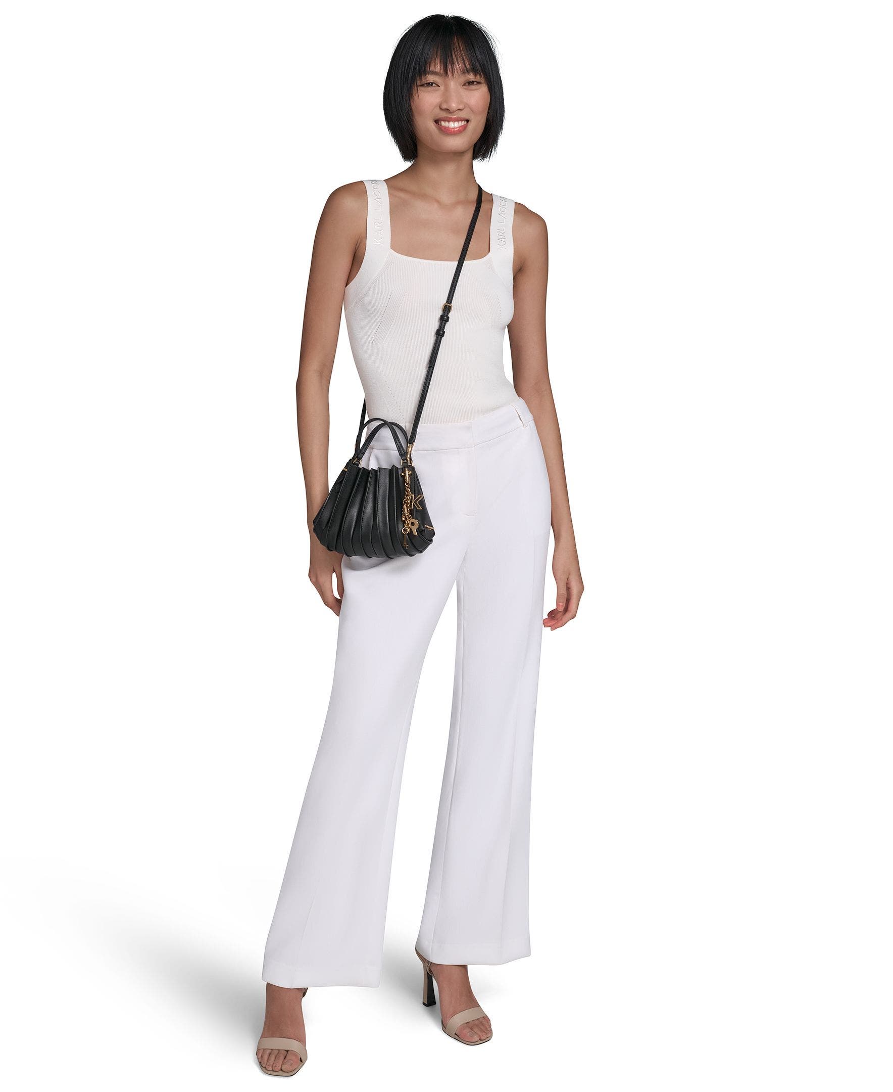 KARL LAGERFELD PARIS Ikon Clutch, Alternate, color, Black/Gold