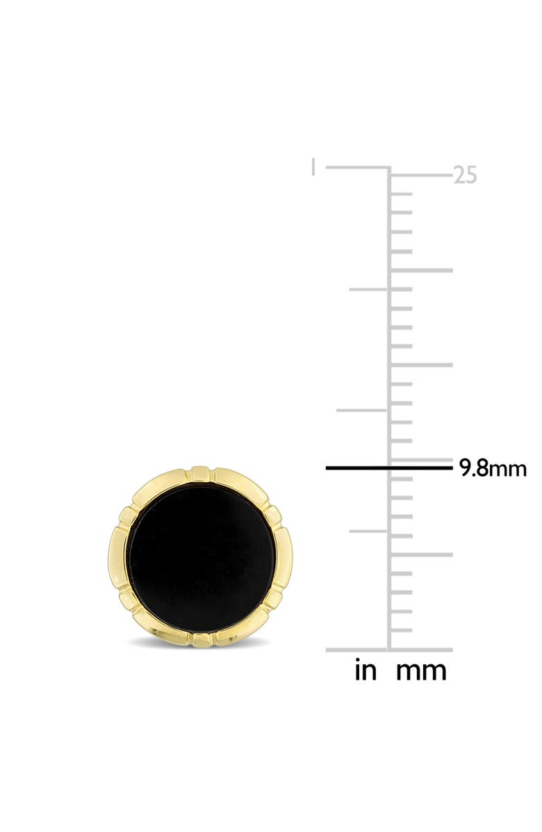 Julianna B. Black Onyx Halo Stud Earrings 14k Gold, Alternate, color,