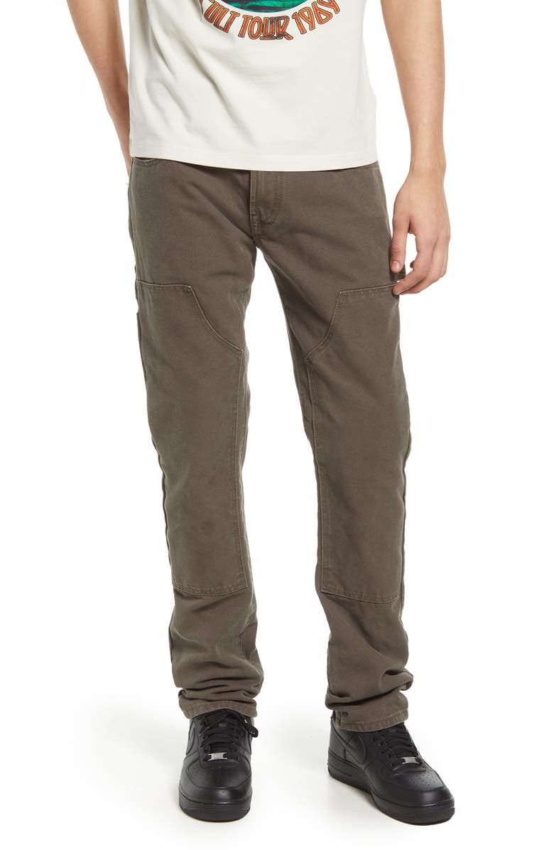 Cult of Individuality Rocker Slim Rigid Straight Leg Carpenter Pants, Main, color, Army Green