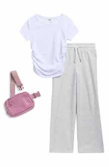 Kids' Heavenly Rib Freya T-Shirt, Pants & Crossbody Bag Set