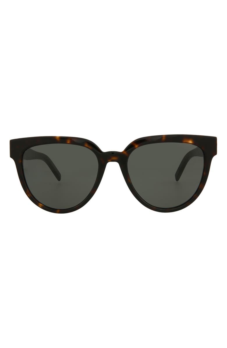 Saint Laurent 54mm Round Sunglasses, Main, color, Havana Havana Grey