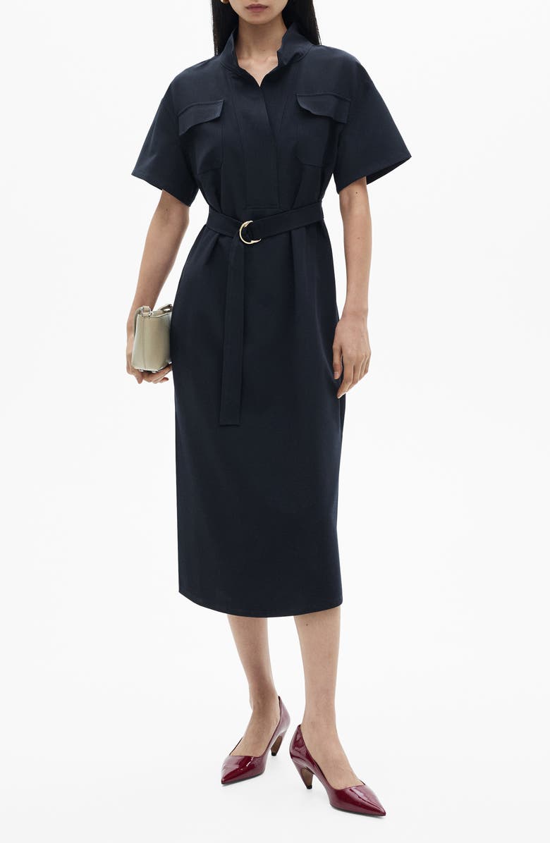 MANGO Midi Shirtdress, Main, color, 