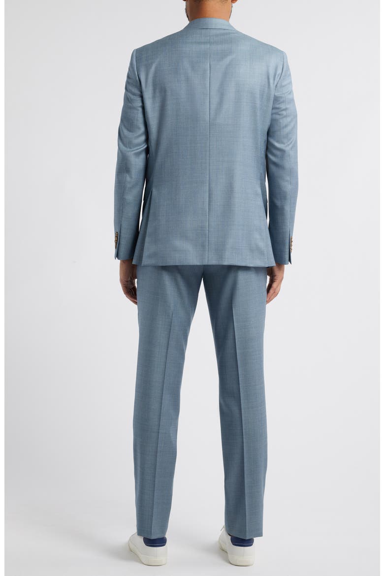 Esprit Blue Microcheck Wool Suit, Alternate, color, LIGHT BLUE