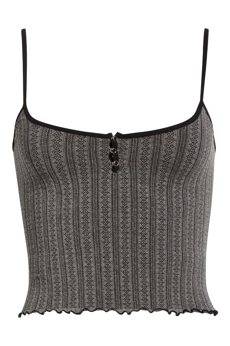 Intimately FP Snap Into It Crop Henley Tank, Alternate, color, BLACK