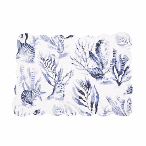 C & F Home C&f Home Midnight Lagoon Placemats Set Of 6, 13" X 19" In Blue